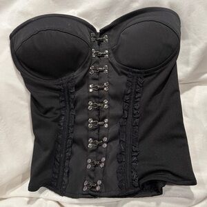 XXI Twist (Forever 21) Black Corset Bustier size small
